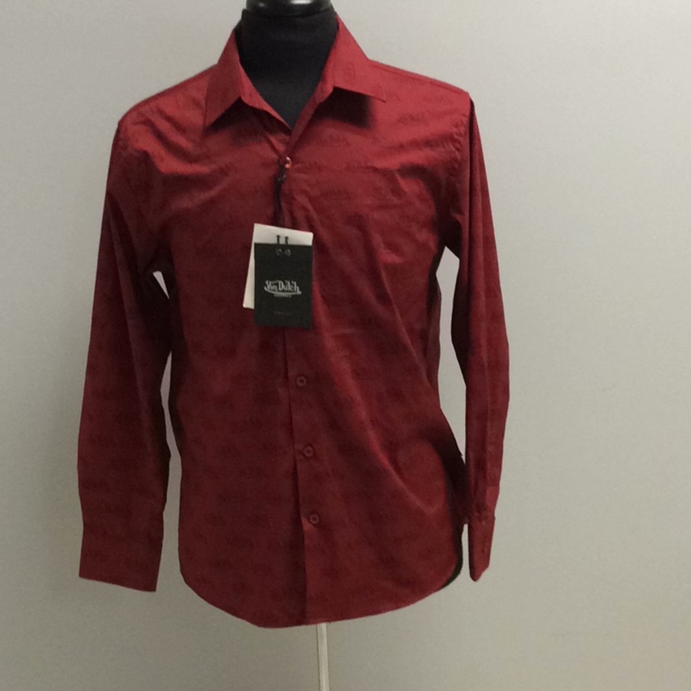 Von Dutch Maroon long sleeve men’s shirt